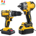 WOZOBUY 21V MAX Cordless Drill And Impact Wrench Set