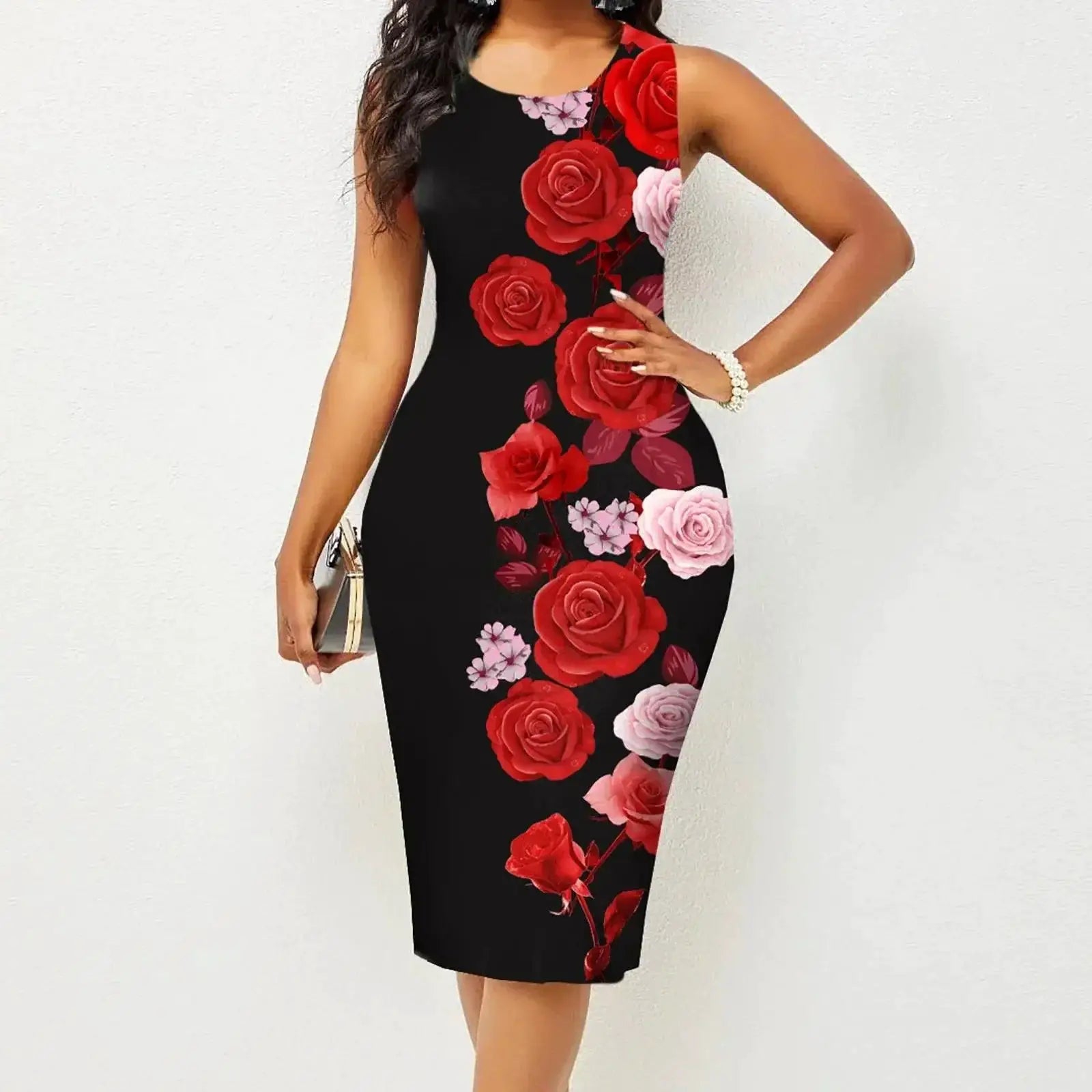Wrapped Hip Print Dress For Confident Women Summer Chic