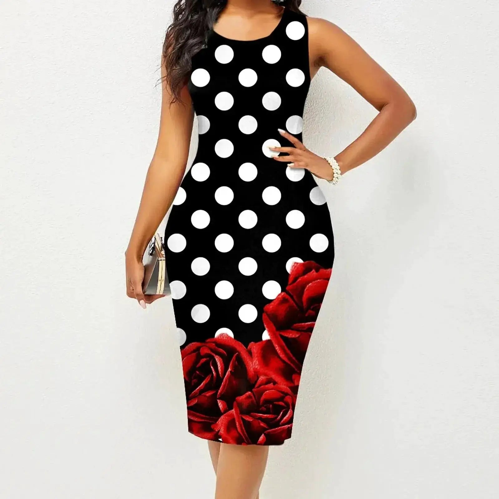 Wrapped Hip Print Dress For Confident Women Summer Chic