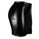 Wrapped Hip Skirt Leather Black Lady Nightclub Fashion