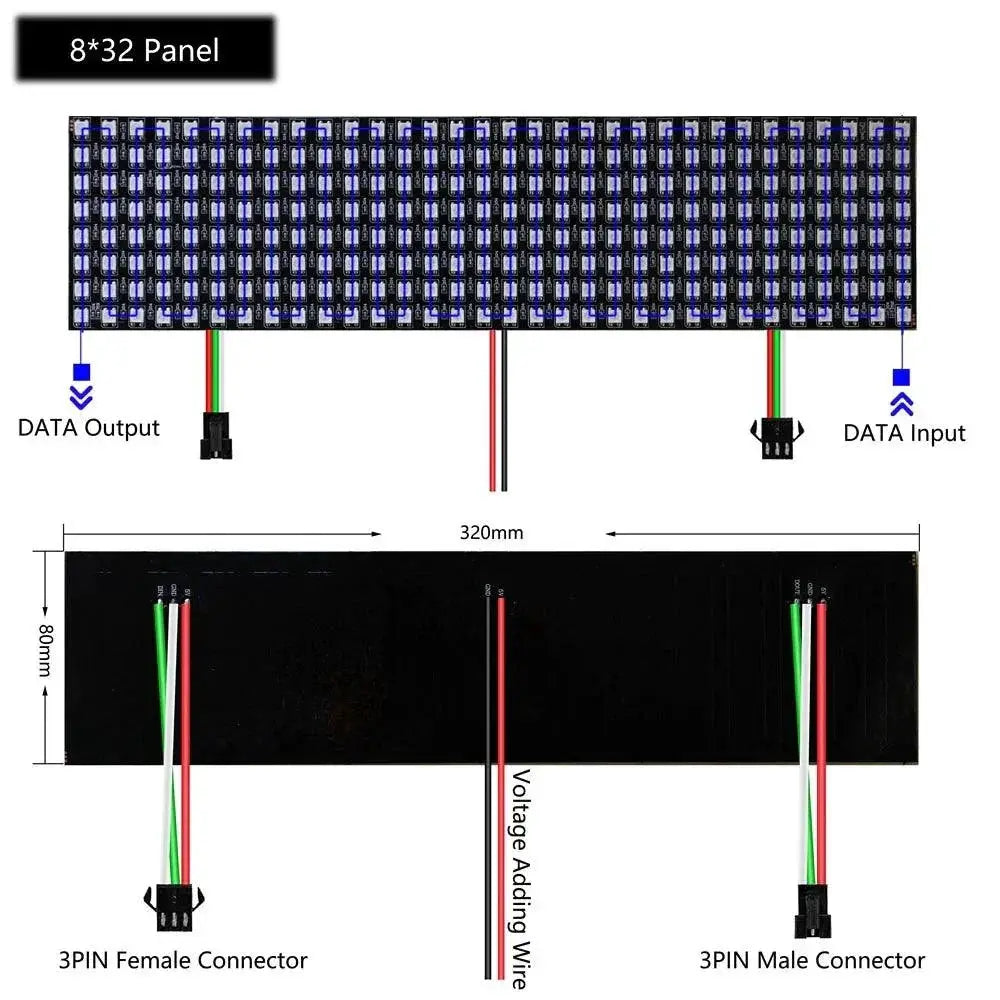 WS2812B LED Light Strip With Customizable Dynamic Effects