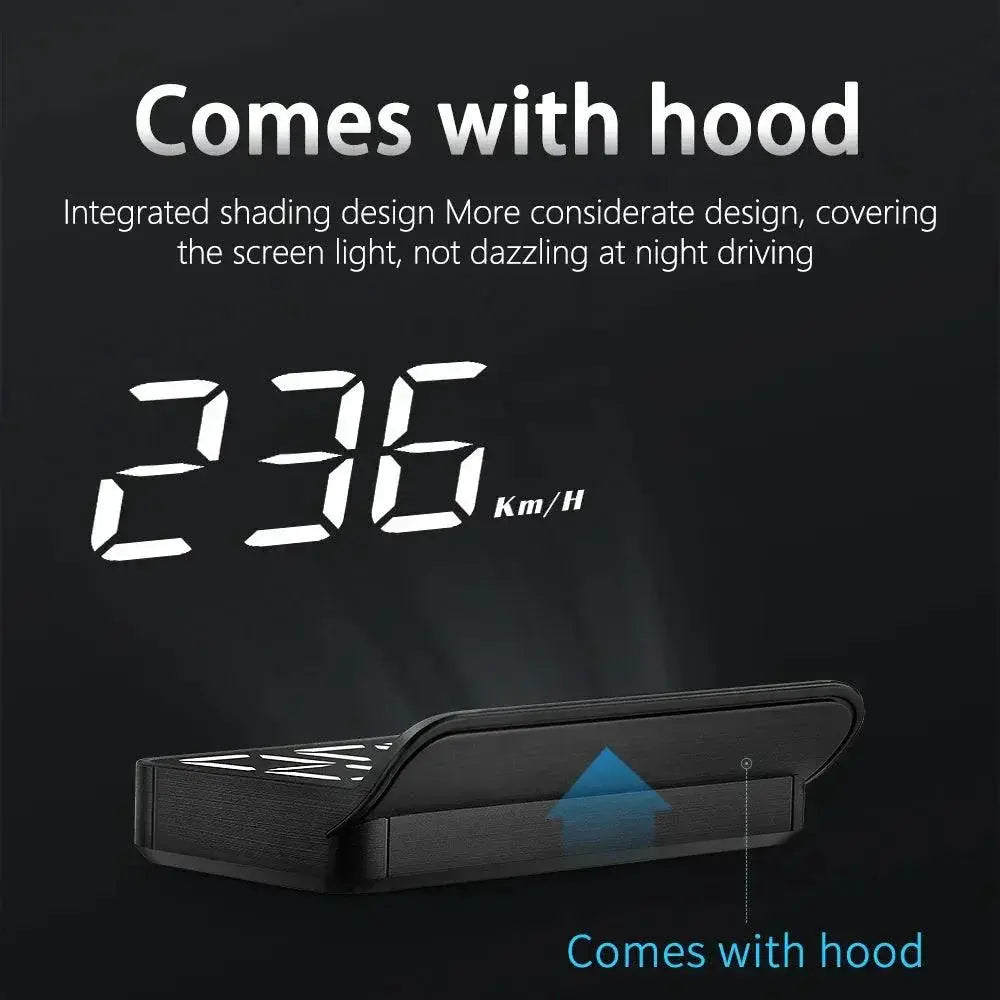 WYING M3 HUD GPS Display With Speed Alarm For Safety