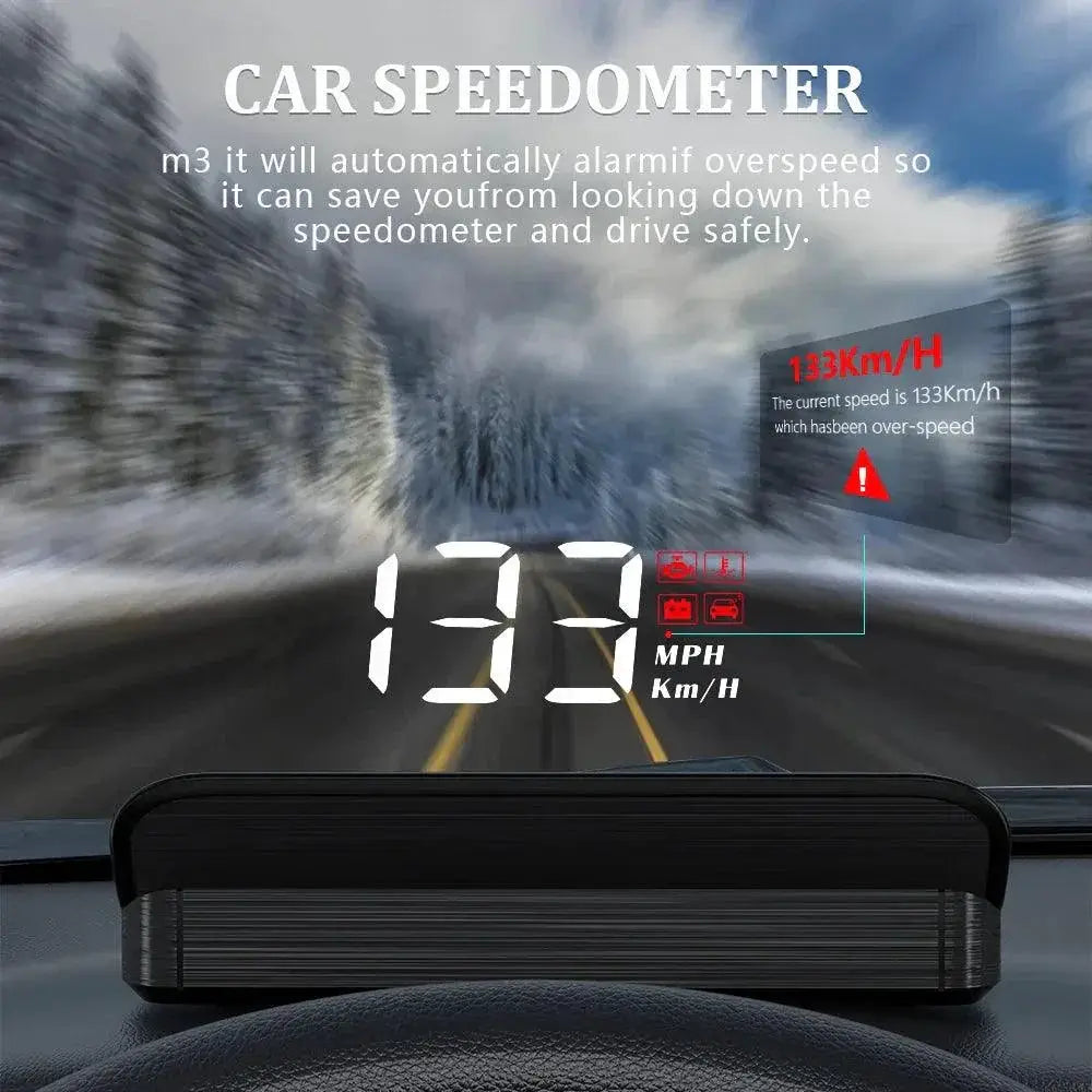 WYING M3 HUD GPS Display With Speed Alarm For Safety