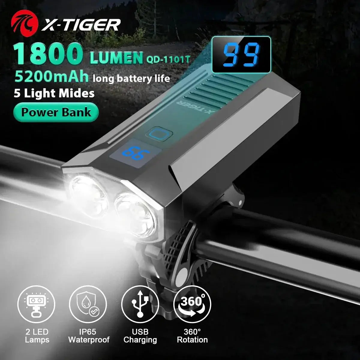 Industrial Bike Light for Safer Nights — product view 15