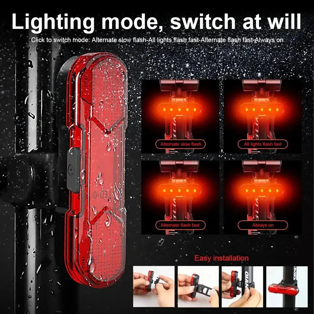 X - TIGER Waterproof USB Charging Bike Light For Bicycles