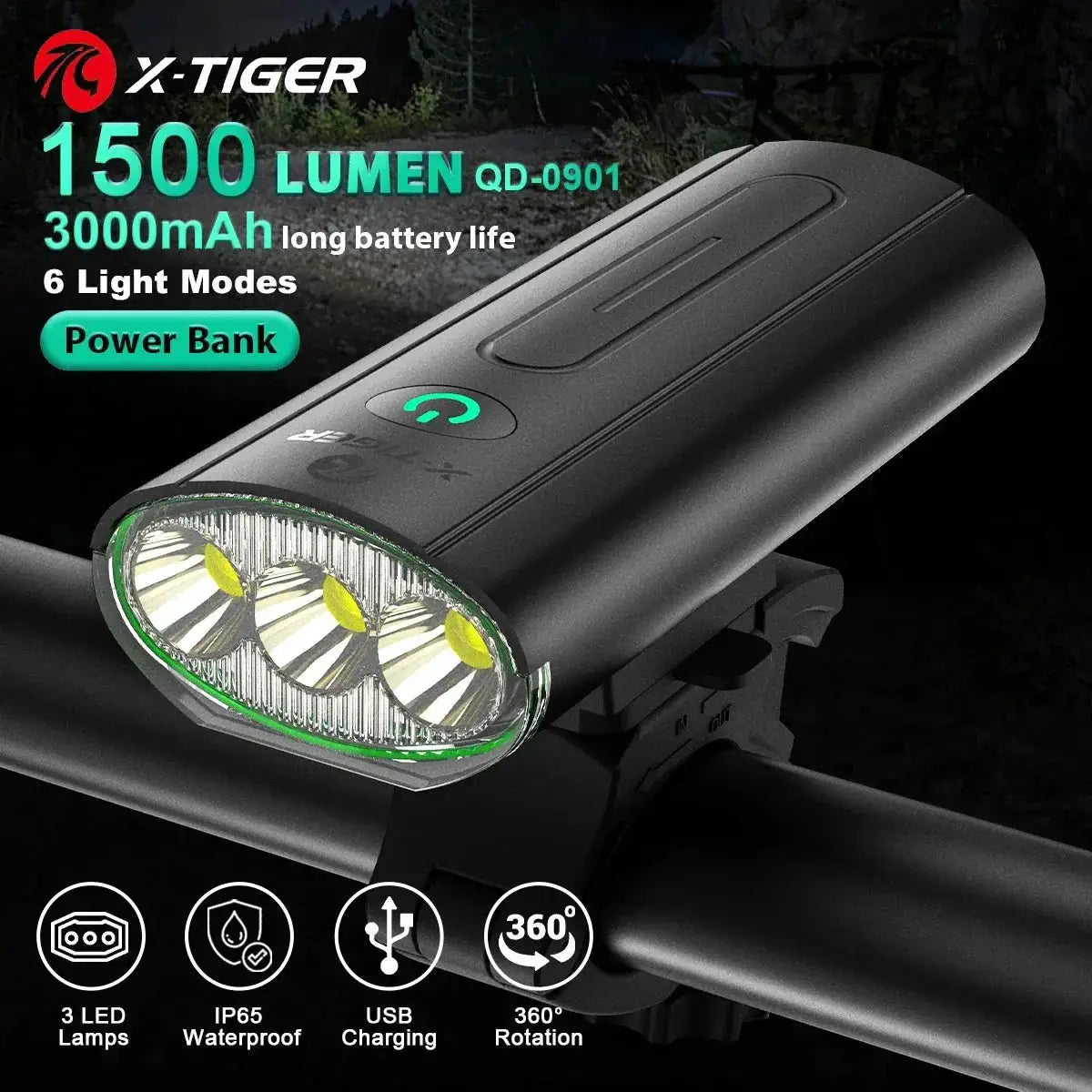 Industrial Bike Light for Safer Nights — product view 12