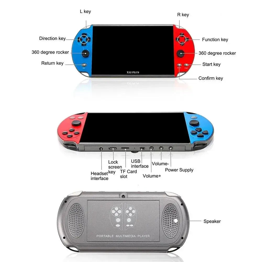X12 X7 Plus Handheld Game Console 7 Inch HD Screen
