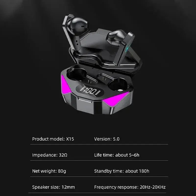 X15 TWS Gaming Earbuds Ultimate 9D Stereo Sound Experience