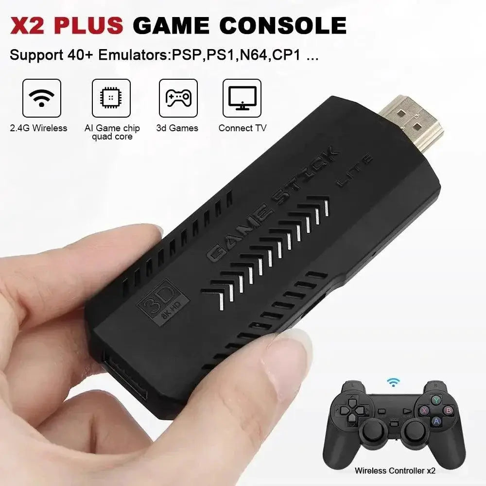 Retro Game Stick Wireless Controllers 4K Graphics Pro
