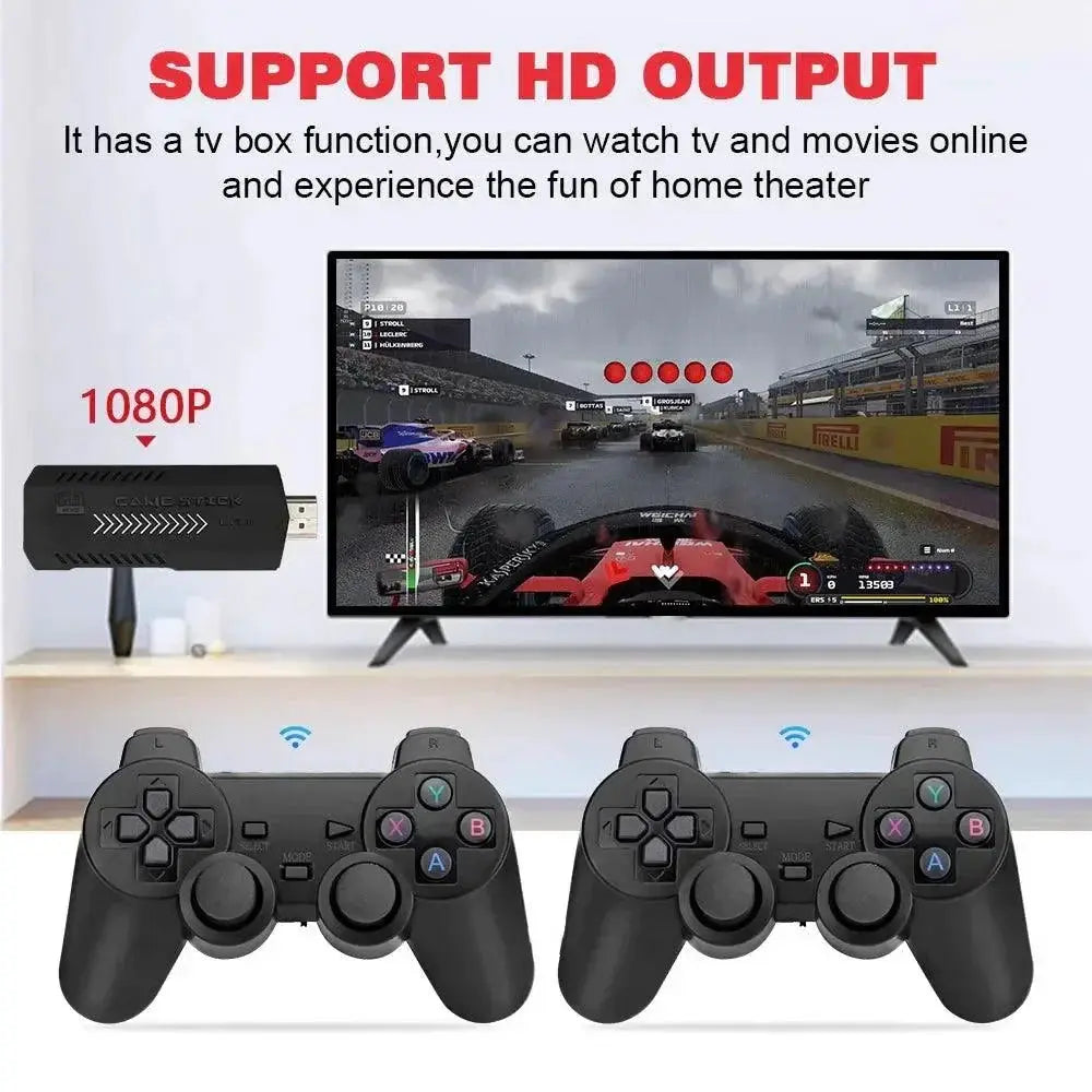 Retro Game Stick Wireless Controllers 4K Graphics Pro