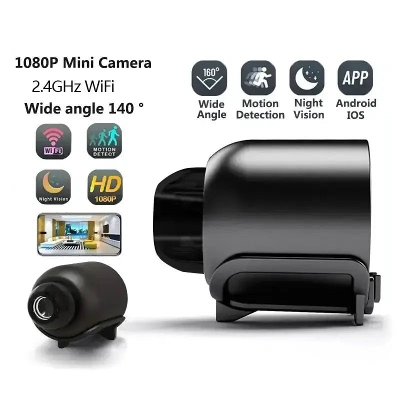 X5 Mini Camera 1080P HD WiFi Night Vision Motion Detection Protect Your Home