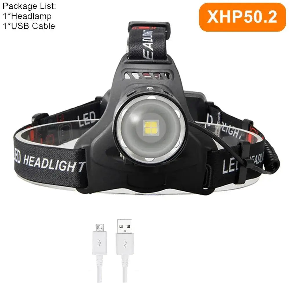 XHP Led Headlamp Ultimate Fishing Lantern With Zoom