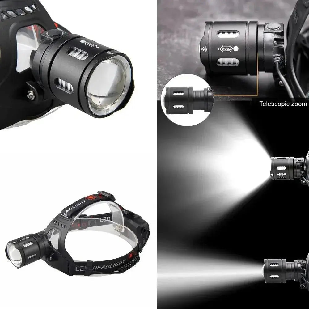 XHP Led Headlamp Ultimate Fishing Lantern With Zoom