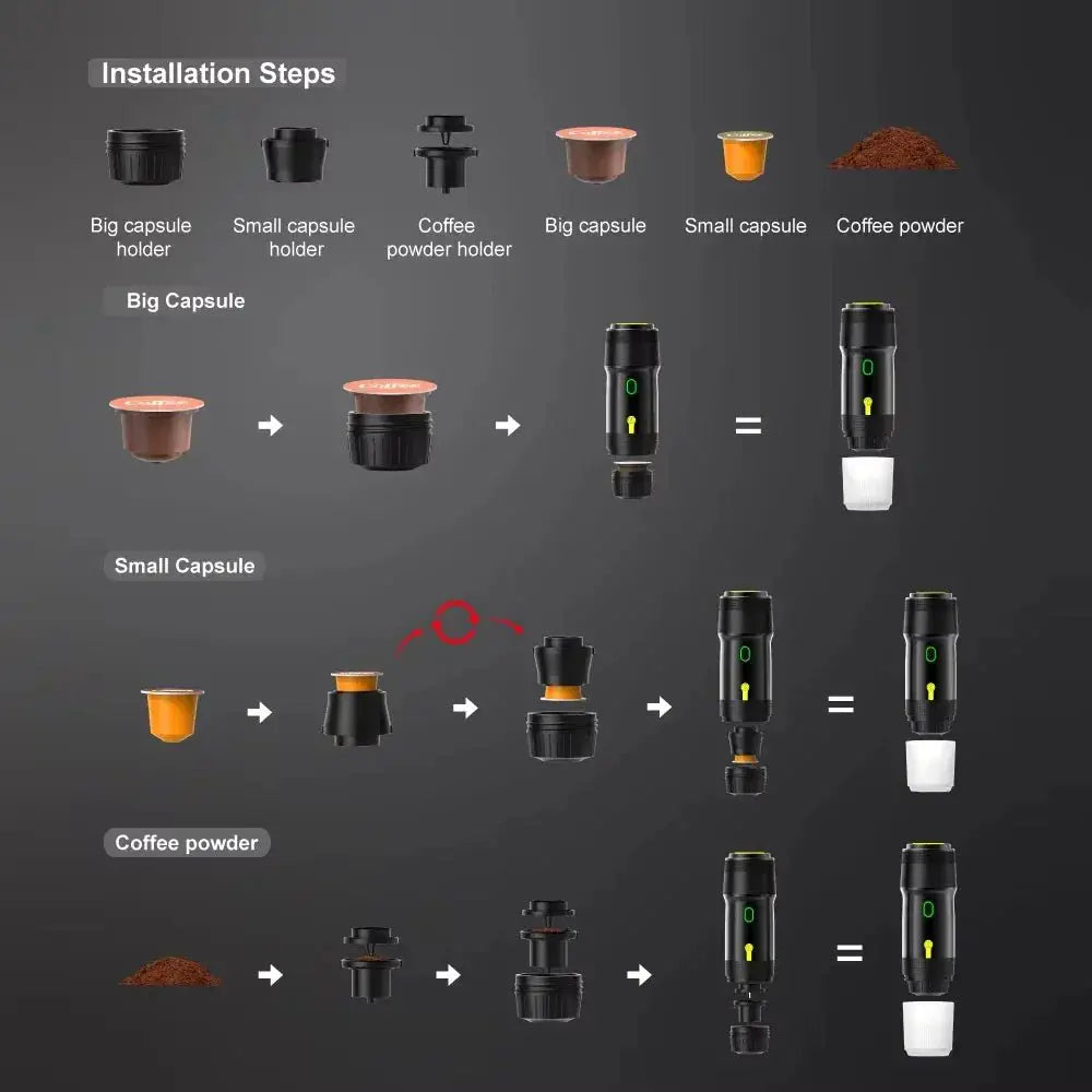 Xiaomi MIJIA Wireless Portable Espresso Coffee Maker 3 In 1 - OurLum.com