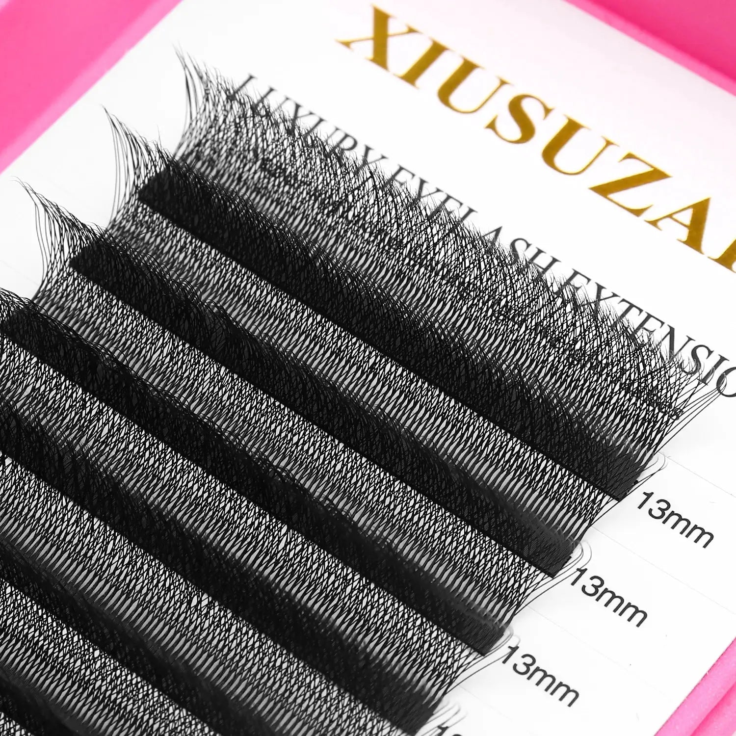 XIUSUZAKI 5D W Lashes Premade Fans Black Brown Natural Look Extensions All Day