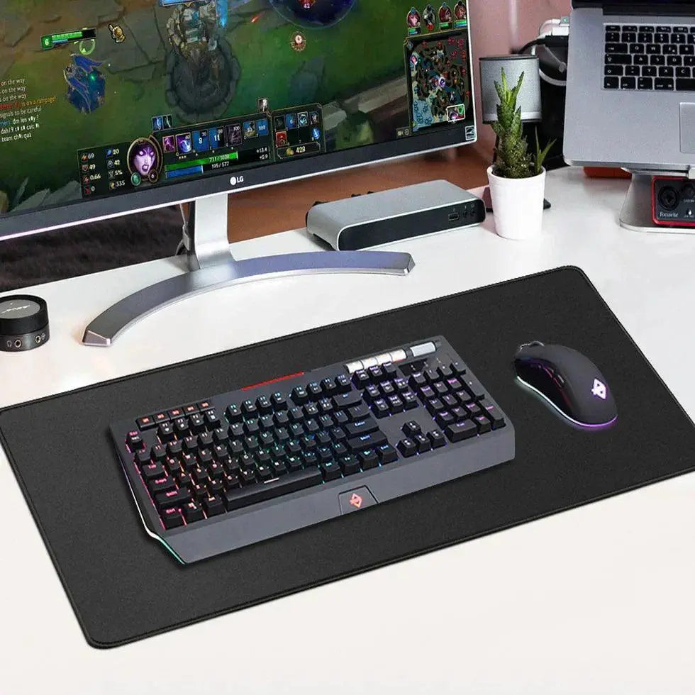 XXL Black Mouse Pad Speed And Control Gaming Accessory