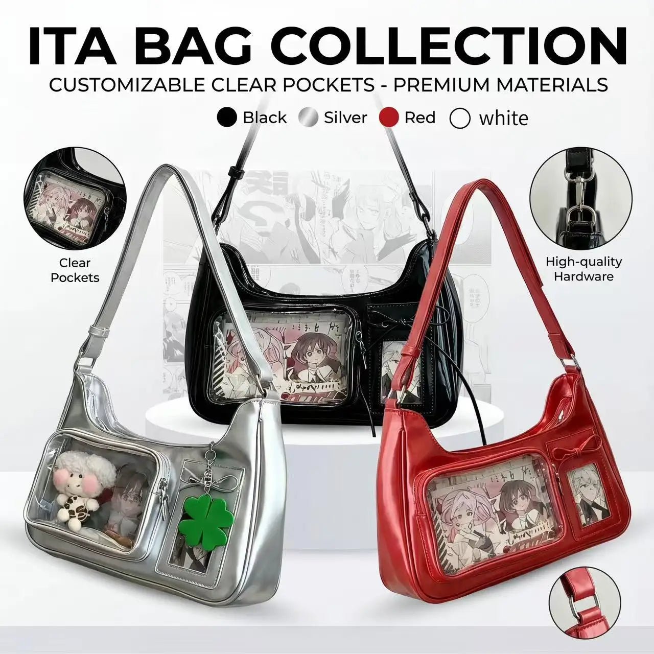 Y2K Harajuku Ita Bag - Transparent Crossbody For Festivals And Streetwear Street