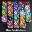 Y2K Magic Mirror Nail Powder Set Vibrant Metallic Chrome Shades