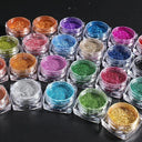 Y2K Magic Mirror Nail Powder Set Vibrant Metallic Chrome Shades