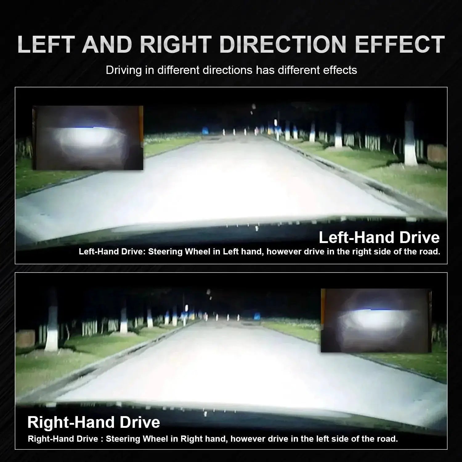 Y6D LED Projector Headlights Hi Lo Beam Set For Vehicle