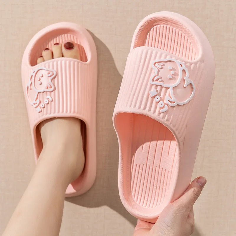 Yahwow Summer Slippers Bear Cartoon Slipper Non Slip Indoor Outdoor Comfort Fit