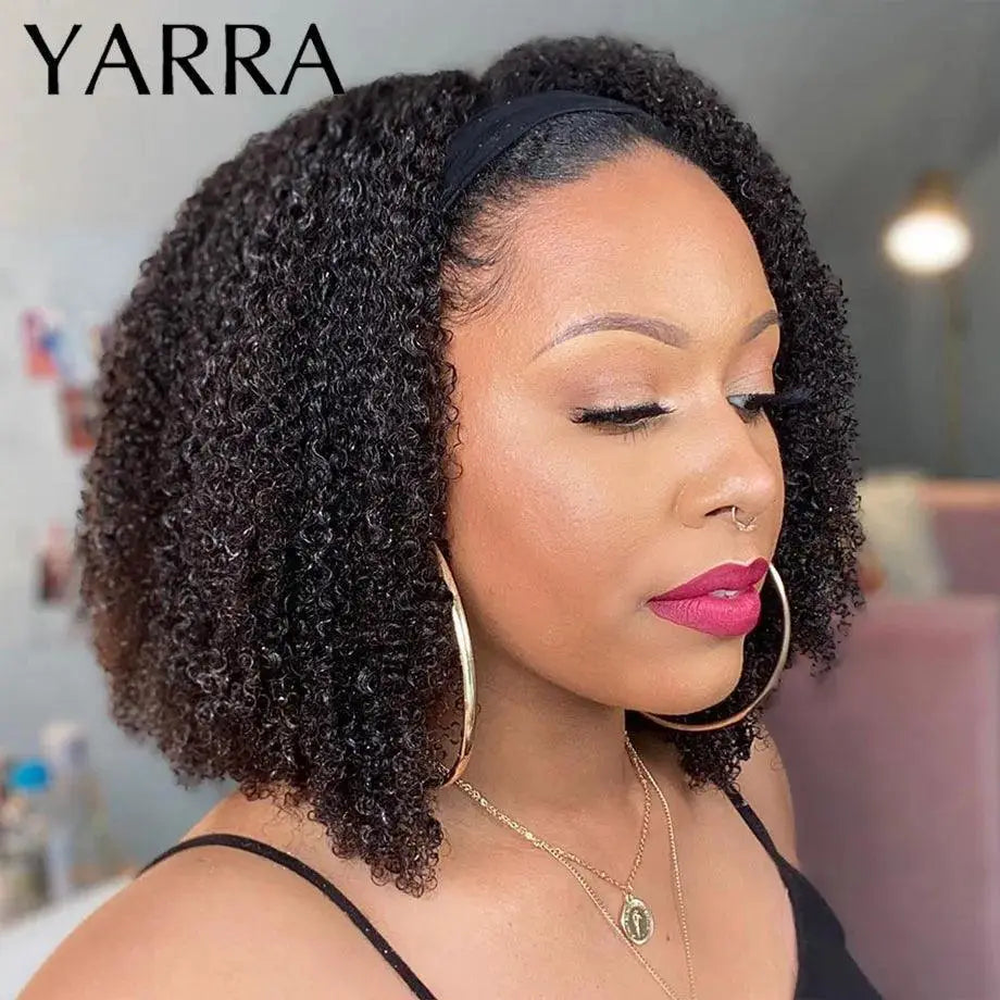 Yarra Afro Kinky Curly Wig Brazilian Remy Hair Luxurious