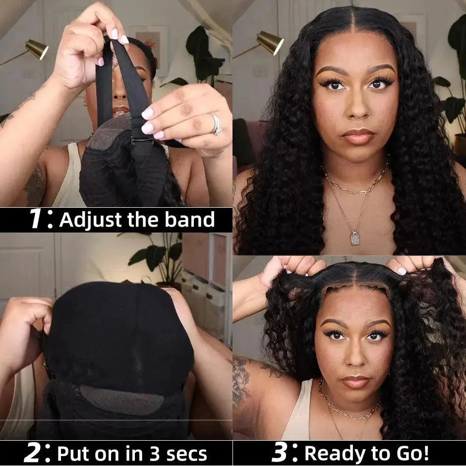YAWAWE HD Lace Water Wave Wig Remy Brazilian Hair Style