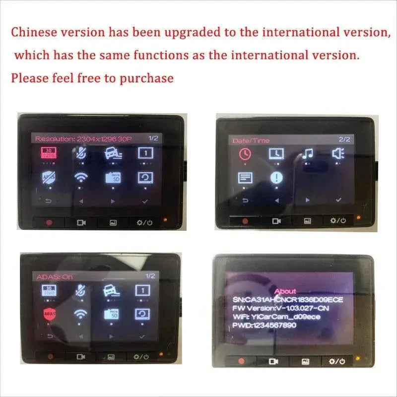 YI Smart Dash Cam Enhanced Safety Full HD 1080P Recording
