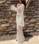 Yiiciovy Hollow-Out V-Neck Beach Cover-Up Ultimate Glamour