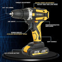 YIKODA 12/16.8/21V Rechargeable Cordless Drill for Home Use