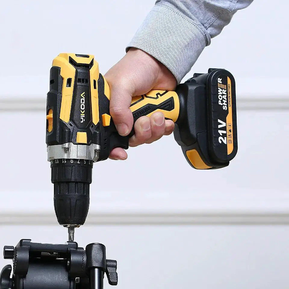 YIKODA 12V 16.8V 21V Rechargeable Cordless Drill For Home