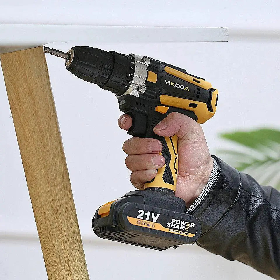 YIKODA Rechargeable Cordless Drill 12V 16.8V 21V Multi Tool