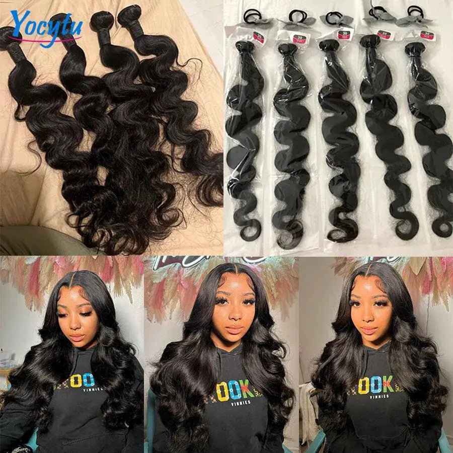 YOCYTU Brazilian Body Wave Hair Bundles Premium Weave