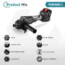 Yofidra 125mm Brushless Angle Grinder 3 Gears Cordless