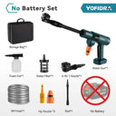 Yofidra 200Bar Brushless Electric Water Gun 6-in-1 Nozzles
