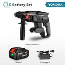 Yofidra 26mm Brushless Electric Hammer Drill Cordless Tool