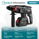 Yofidra 26mm Brushless Electric Hammer Drill Cordless Tool