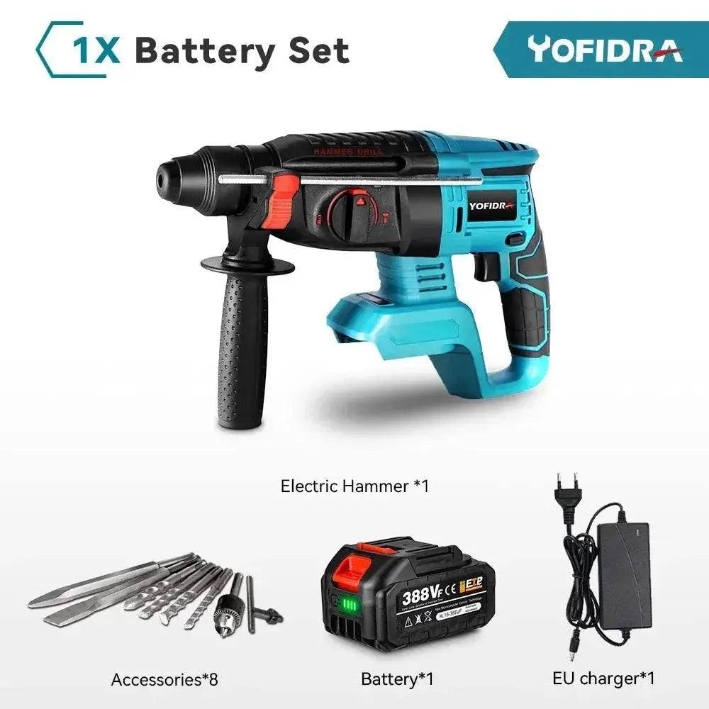 Yofidra 26MM Cordless Brushless Electric Hammer Drill