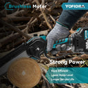 Yofidra 8 Inch Brushless Electric Chainsaw Cordless Tool