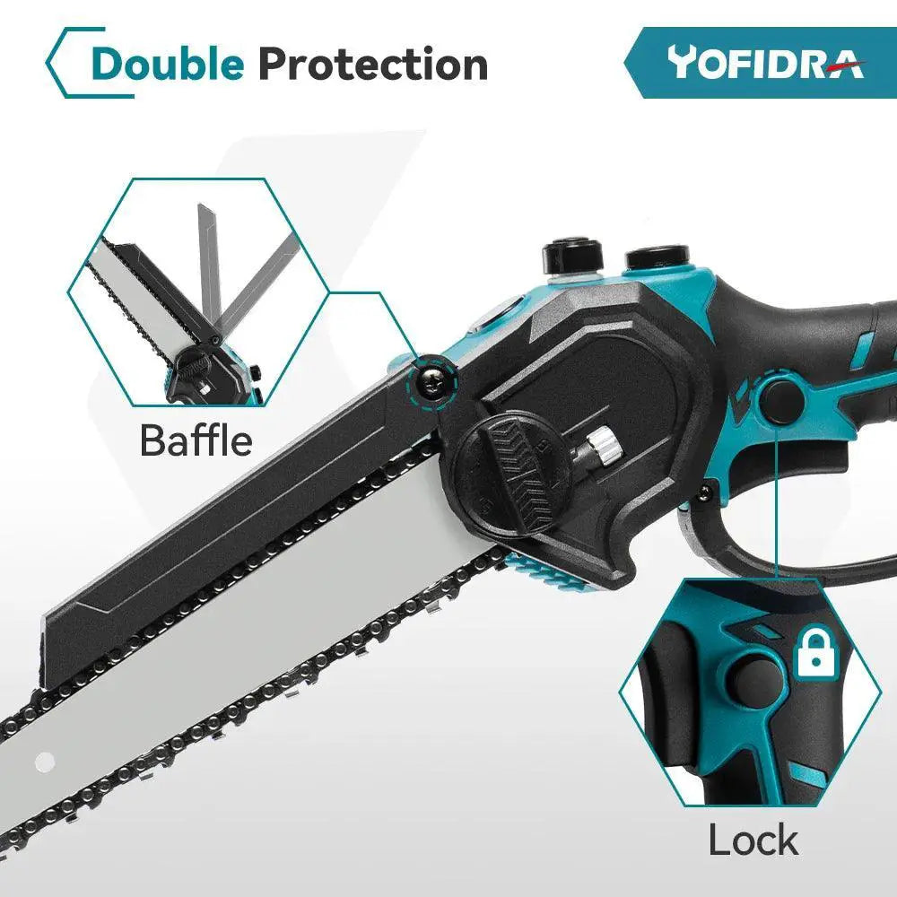 Yofidra 8 Inch Brushless Cordless Electric Chainsaw
