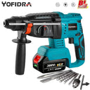 Yofidra Brushless Electric Hammer Drill Versatile Performance Tool
