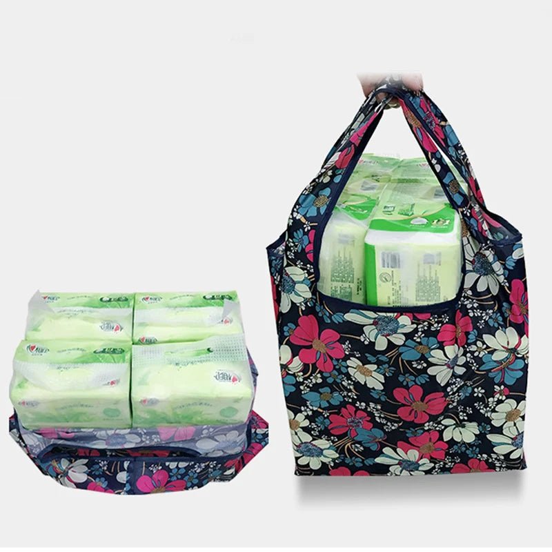 Yogodlns Canvas Folding Travel Tote Bag Large Capacity Reusable Grocery Tote Bag
