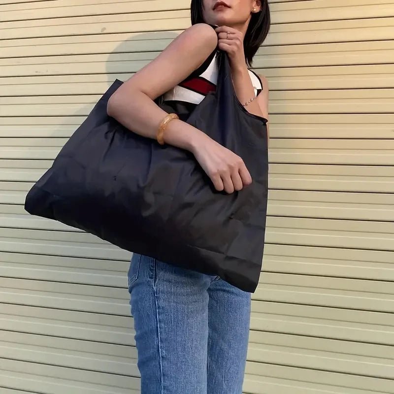 Yogodlns Canvas Folding Travel Tote Bag Large Capacity Reusable Grocery Tote Bag