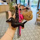 Compact Dachshund Bag Pendant Keychain