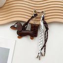 Compact Dachshund Bag Pendant Keychain