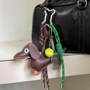 Compact Dachshund Bag Pendant Keychain