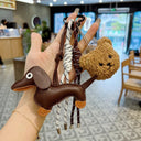 Compact Dachshund Bag Pendant Keychain
