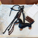 Compact Dachshund Bag Pendant Keychain