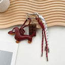 Compact Dachshund Bag Pendant Keychain