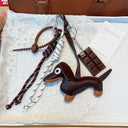 Compact Dachshund Bag Pendant Keychain